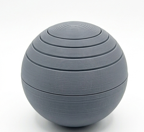 Nested Sphere Fidget Toy — Set of 4 Colors (Gray / Brown / Orange / Lime Green) - Image 3