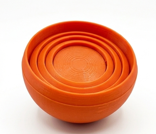 Nested Sphere Fidget Toy — Set of 4 Colors (Gray / Brown / Orange / Lime Green) - Image 4