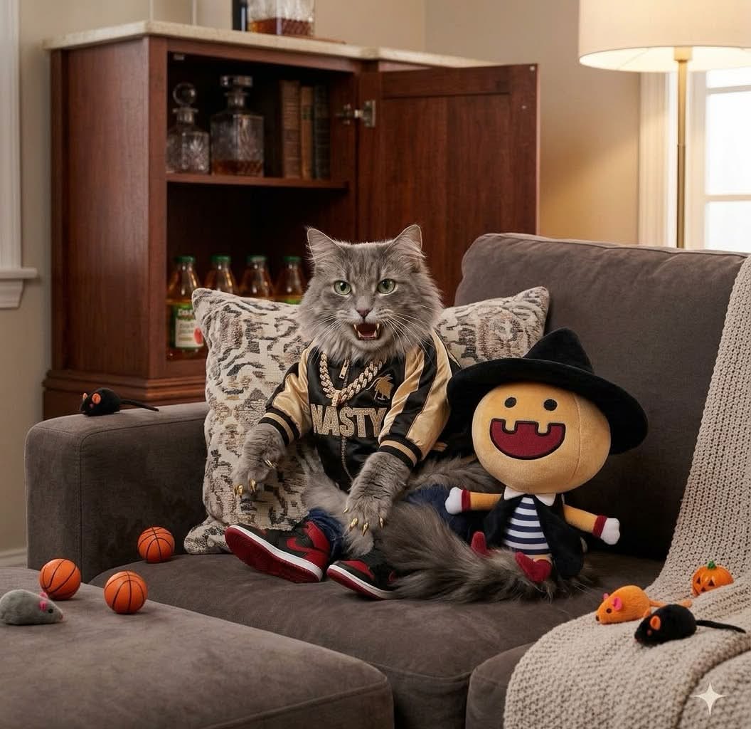 The Gourdian of Good Times Halloween Cat Toy Friend - Image 4