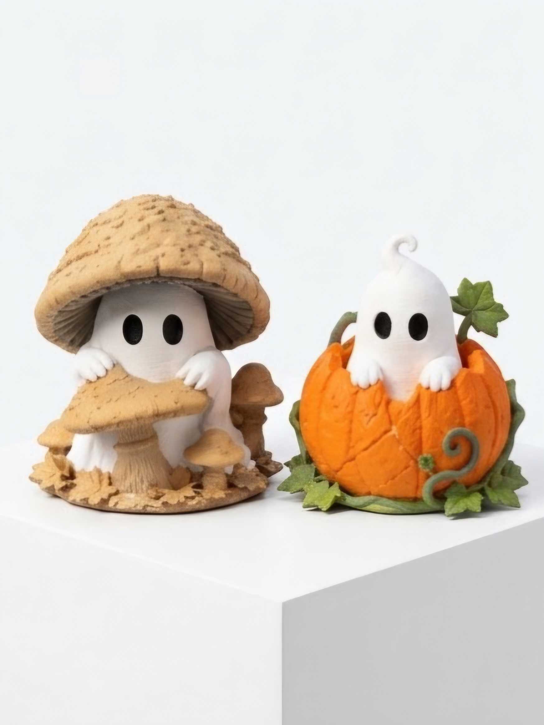 Hiding Ghost Figures — 3D Printed Halloween Collectible Set