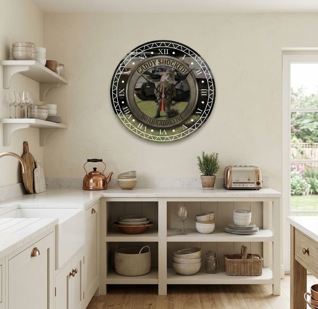 Caddy Shocked! 12" Wall Clock – Official OGAHRADIO.live Edition - Image 3