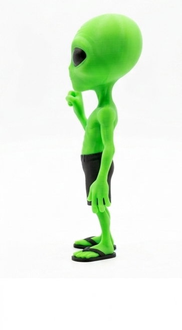 Peace Out" Alien Figurine — 3D Printed Statue - Image 3