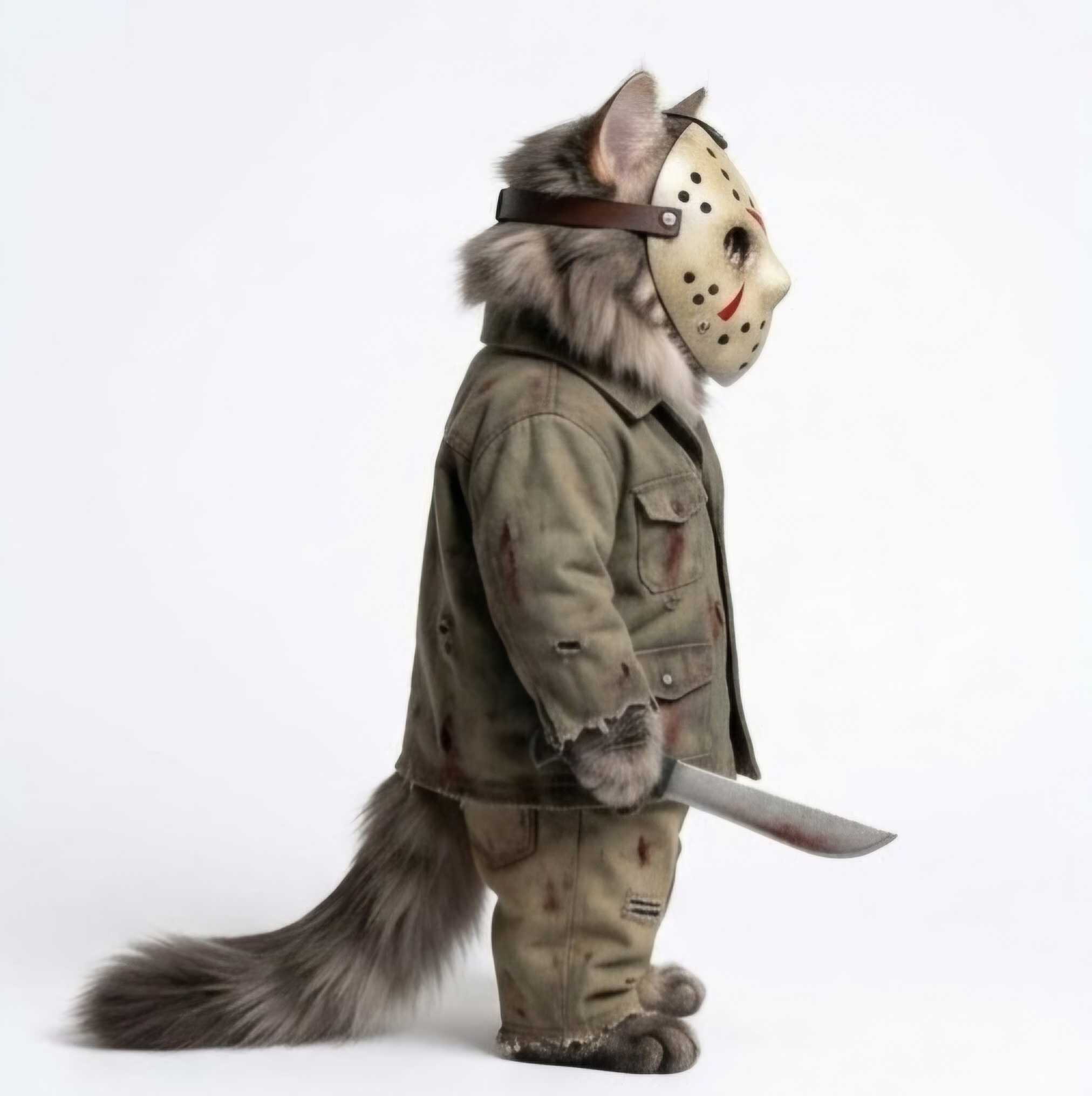 Camp Caddy Slasher – Masked Cat Figure - Image 2